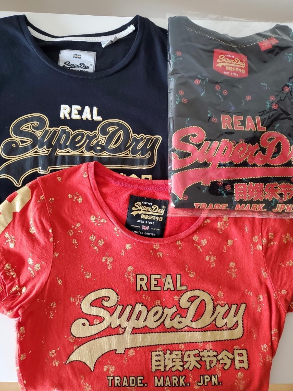 Superdry Vintage "Real Superdry" Graphic Tee Lot (3 Shirts) - US 8/Size M